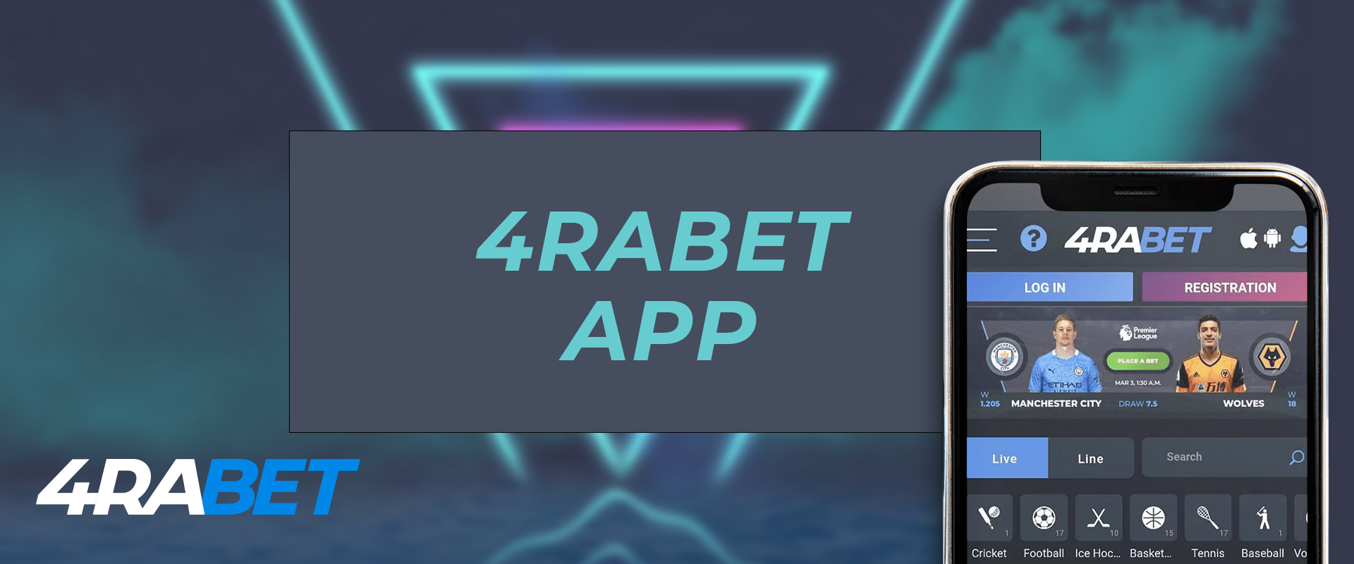 Kabaddi section on the 4rabet app.