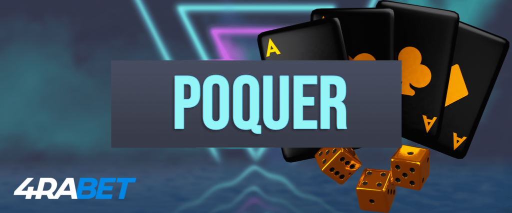 Claro, 4rabet também oferece para jogar poker.