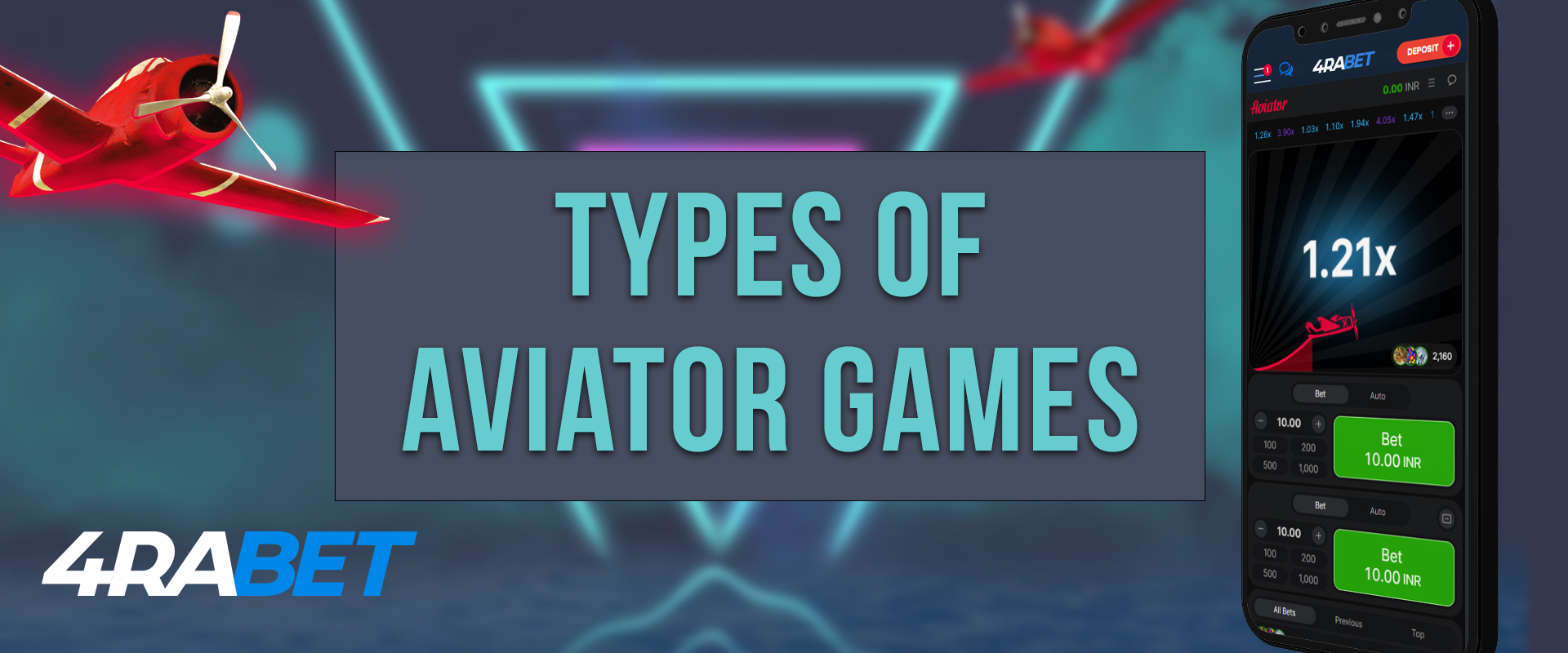 Aviator game modes available at 4RaBet India